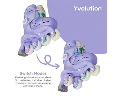 Patins  Roulettes Yvolution Twista Violet 30-34
