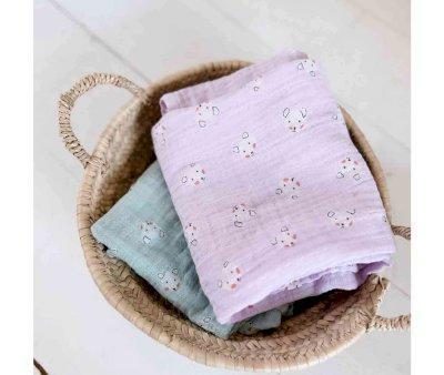 Mussola L Bianca Teddy Blush Blue