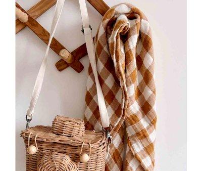Mussola M Bianca Vichy Caramel