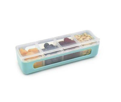 Caja Snackle 4 Compartimentos Blue