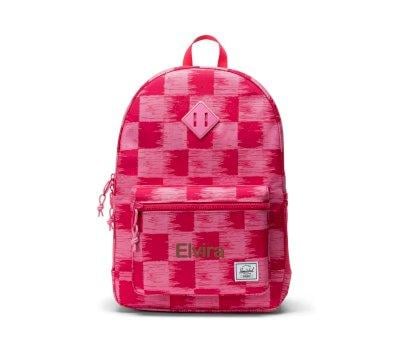 Zaino Herschel Heritage Youth New Check Yourself Raspberry Personalizzabile