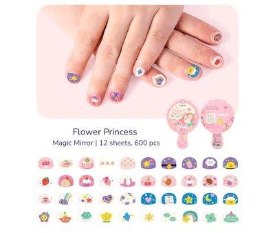 Conjunto de adesivos de unhas espelhados \