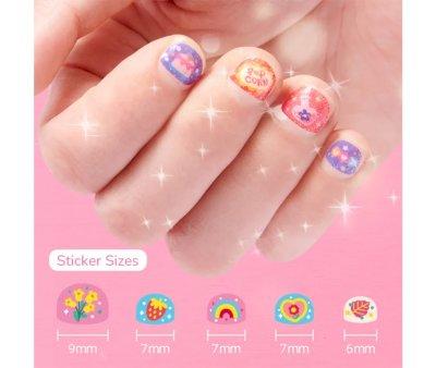 Conjunto de adesivos de unhas espelhados \