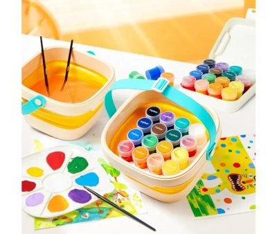 Conjunto de balde Porttil com 16 cores para pintura