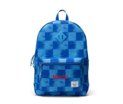 Mochila Herschel Heritage Youth Check Yourself Dazzling Blue Personalizable