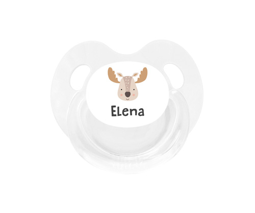 Succhietto Personalizzato Retro Bianco Renna