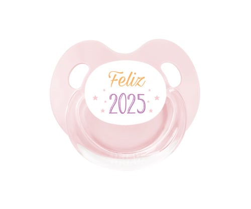 Chupete Retro Rosa Feliz 2025