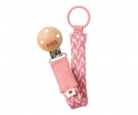 Porta-chupetas BIBS Braided Dusty Pink/Baby Pink