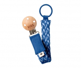 Porta-chupetas BIBS Braided Cornflower/Dusty Blue