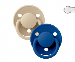 2 Chupetas BIBS de silicone De Lux Vanilla/Cornflower