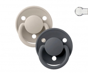 2 Chupetas BIBS de silicone De Lux Sand/Iron