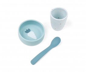 My First Blue Silicone Dinnerware Set