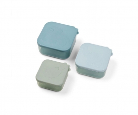 3 Lunch Boxes Deer Friends Blue
