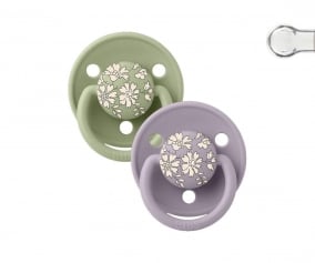 2 BIBS De Lux Pacifiers Capel Sage Mix Silicone
