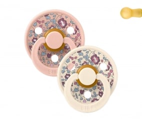 2 Succhietti BIBS Colour Round Liberty Eloise Blush Mix