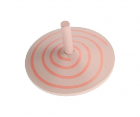 Peonza de Madera Espiral Rosa