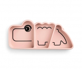 Non-Slip Plate Stick&Stay Croco Pink