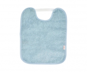 Plasticized Towel Bib with Light Blue Elastic