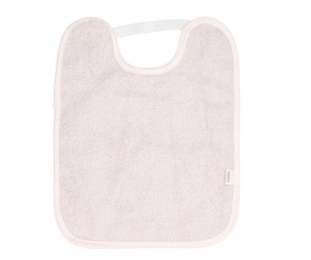 Plasticized Towel Bib with Purple Elastic