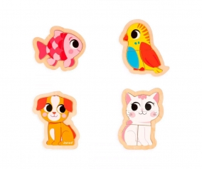 4 puzzles volutifs animaux de compagnie