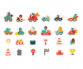Lot de 24 aimants pour voitures de course