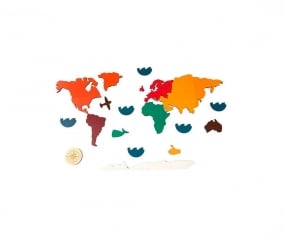 Puzzle Carte du monde Les continents