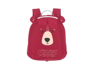 Mini Bear Burgundy Children's Backpack Personalised