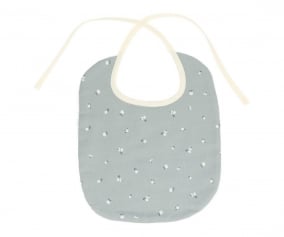 Cotton Bib Petite Fleur Vert Personalised
