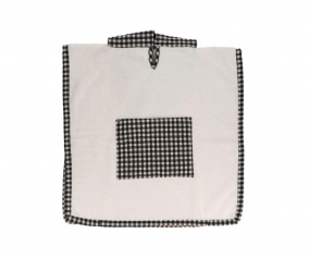 Poncho Vichy Black Personalised