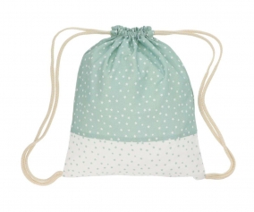 Mini Star Green Drawstring Backpack Personalised