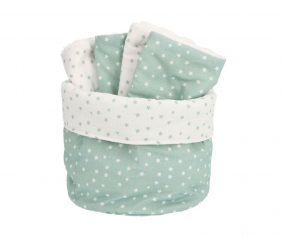 Basket with Mini Star Green Dribble Bib Personalised