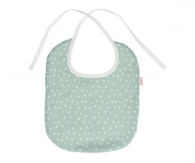 Cotton Bib Mini Star Green Personalised