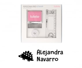 Timbro per tessuti Personalizzato Stegosaurus + Nastro Capi Scuri