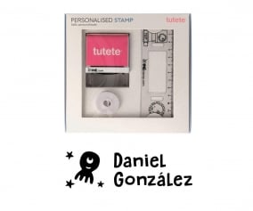 Timbro per tessuti Personalizzato Marziano Pulp + Nastro Capi Scuri