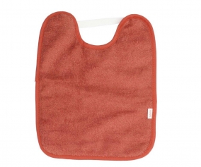 Plastified Towel Bib with Brown Elastic