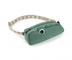 Bolsa tiracolo acolchoada Green Croco Personalizvel