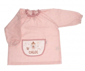 Smock with Central Pocket Vichy Wild Fairies Personalized