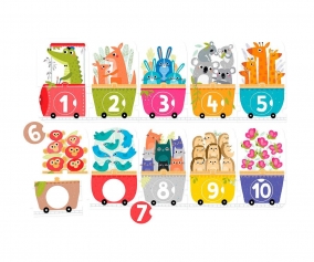 Puzzle Make a Match Number Train