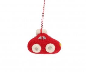 Adorno Navidad Coche Rojo