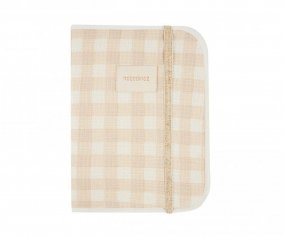 Document Holder Poema Honey Comb Ivory Checks Personalised