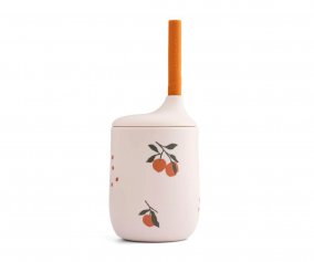 Vaso de Silicona con Pajita Ellis Peach / Sandy