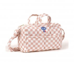 Checkerboard Basket Bag for Dolls X Delage