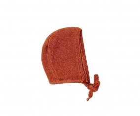 Chapu de malha lie Caramel Heather para bonecos Minikane