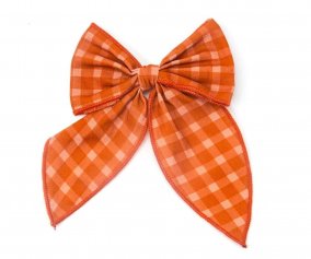 Large Bow Hair Clip Sunset Gingham