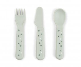 3 Couverts Verts Happy Dots