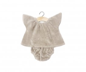 Gray Pearl Velvet Top and Panty Set for Gordis Doll