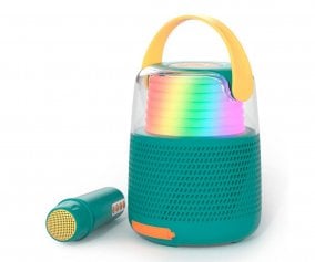 Altoparlante Bluetooth e Karaoke KS-80 Azzurro Turchese