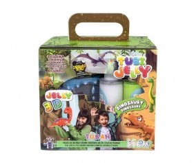 Set Gelatina 6 Colores y Pequeo Acuario Dinosaurios