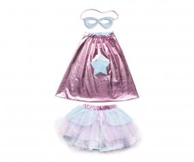 Tut, Capa y Mscara Super-Duper Metallic Pink/Light Blue 4-6 aos