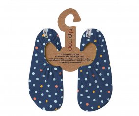 Chaussons antidrapants Slipstop Pois Navy